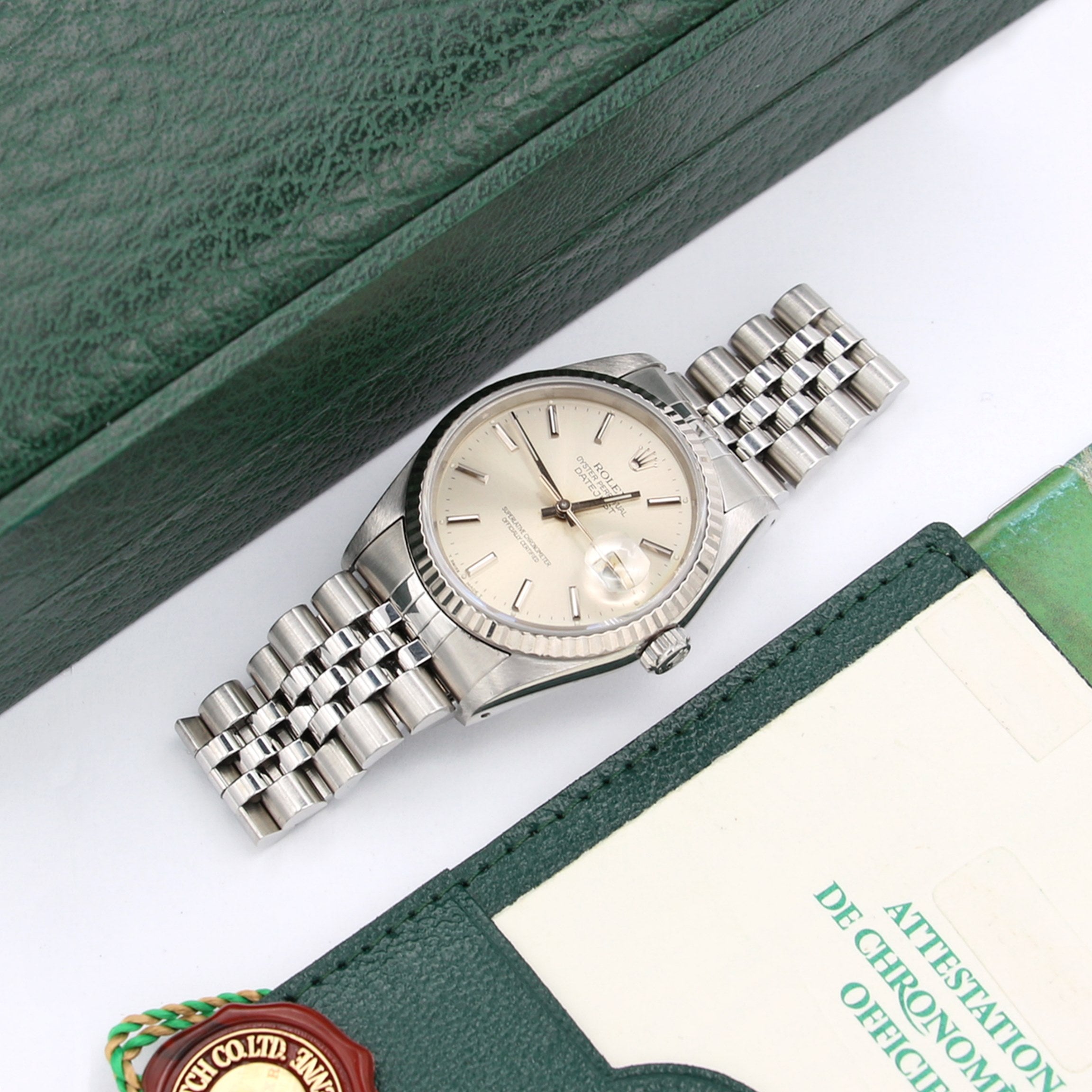 Rolex 16234 Silver Dial Full Set – Debonar Watches z