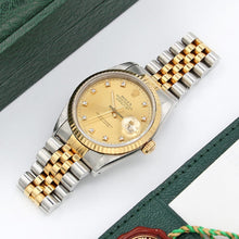 Load image into Gallery viewer, Rolex Datejust 36 ref. ref. 16233G Champagne Small Diamonds dial - Full set
