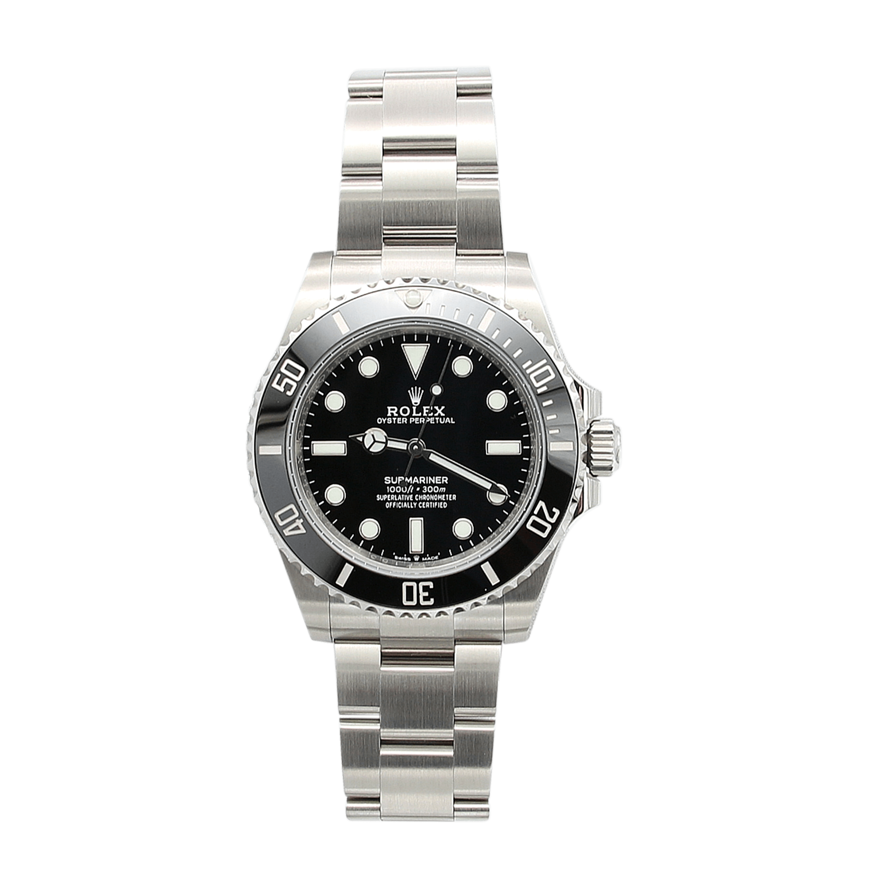 Rolex Submariner No Date 124060 – Schwarzes Zifferblatt – Komplettset