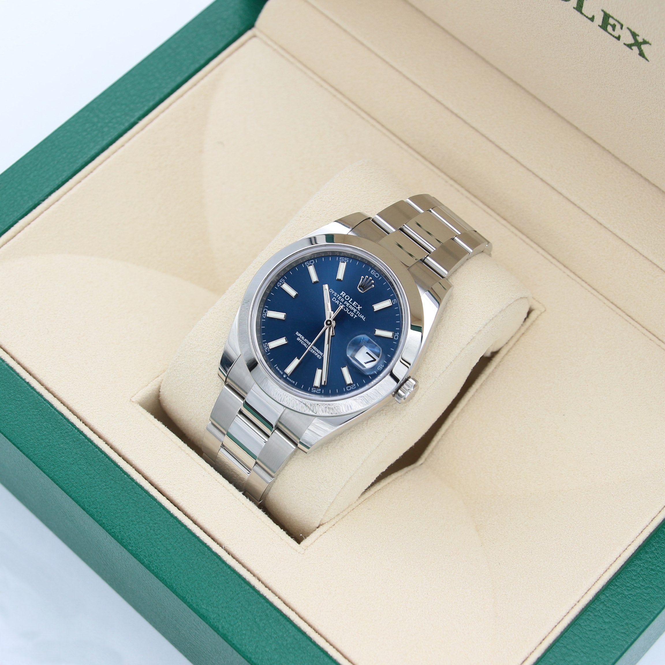 Rolex Datejust ref. 126300 Blue Dial Oyster bracelet - Full Set