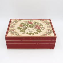 Załaduj obraz do przeglądarki galerii, Rolex Watch Box | Vintage Box Lady Red and Gold &quot;Embroidered&quot; Tapestry President 60.01.2
