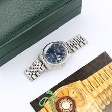Załaduj obraz do przeglądarki galerii, Rolex Datejust ref. 1601 - White Gold Bezel - Blue Dial (V I) - Jubilee bracelet
