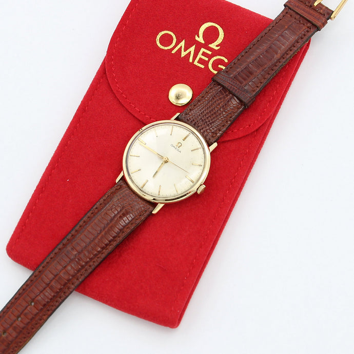 Omega Vintage Mechanical Men Watch Yellow Gold