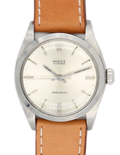 Load image into Gallery viewer, Rolex Oyster Precision ref. 6426 Silver Dial Leather Strap buy rolex men watch
