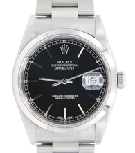 Load image into Gallery viewer, Buy Online Rolex Datejust ref. 16200 Black Dial Oyster Bracelet
