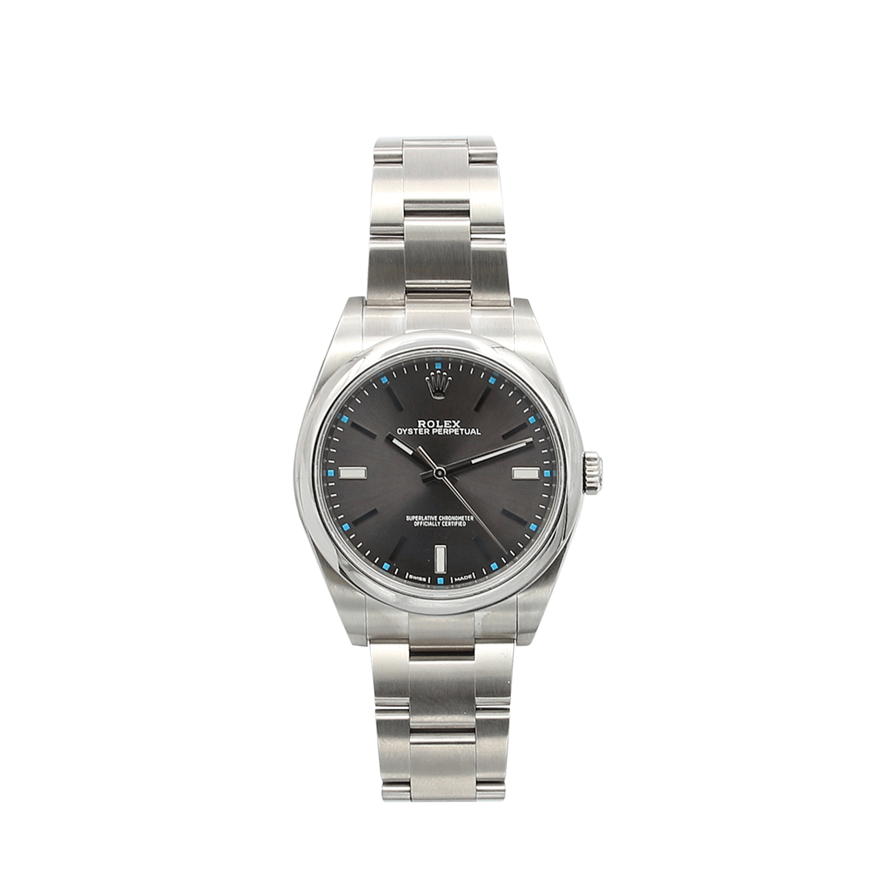 Buy Online Rolex Oyster Perpetual 114300 Dark Rhodium Dial Full Set – Debonar Watches Sp. z o.o