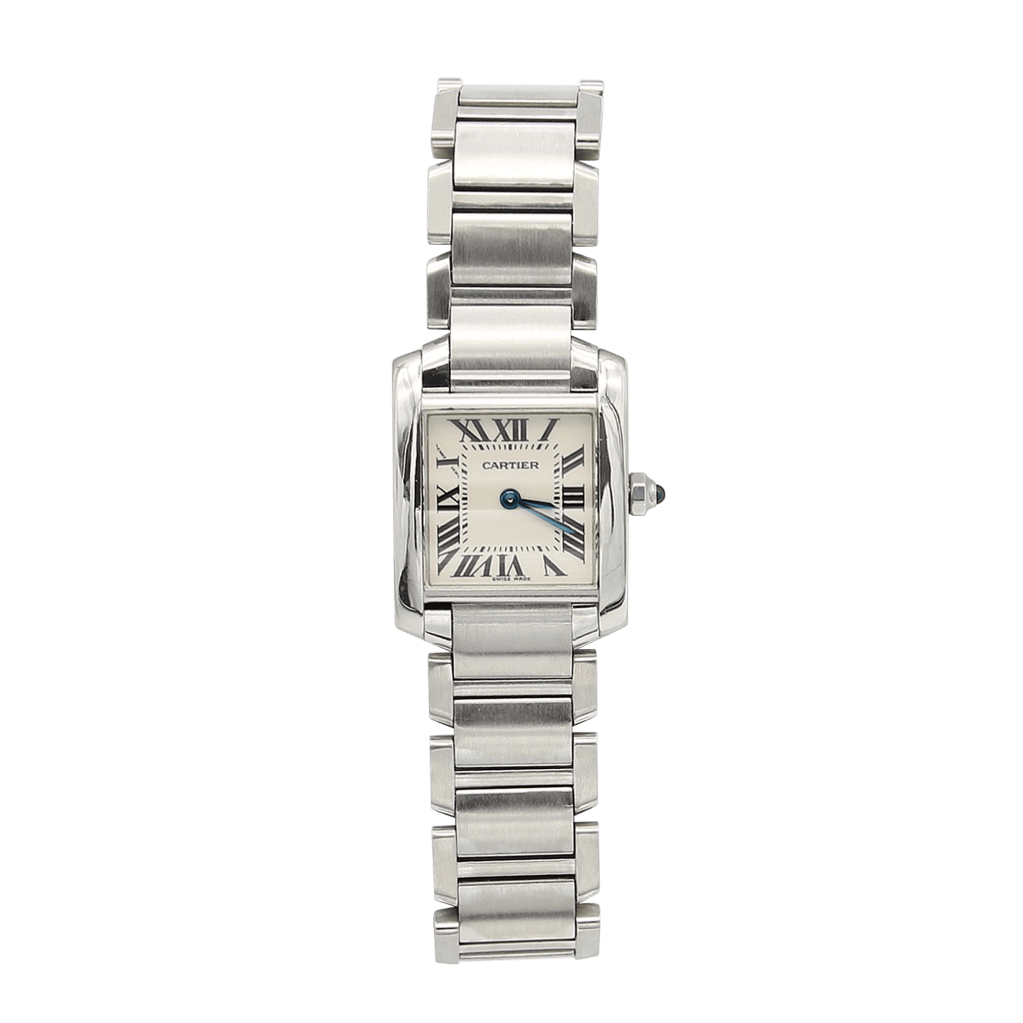 Buy Watch Cartier Tank Francaise ref 2384 White Roman Dial for