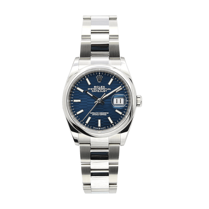 Rolex Datejust ref. 126200 Blue Motif Dial Oyster bracelet - Full Set