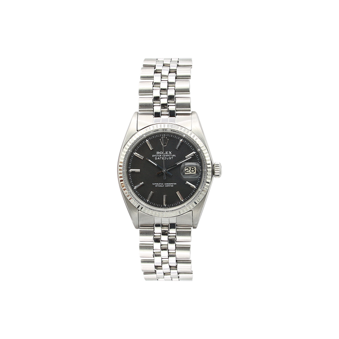 Rolex Datejust ref. 1601 - White Gold Bezel - Black Dial (V I) - Jubilee bracelet