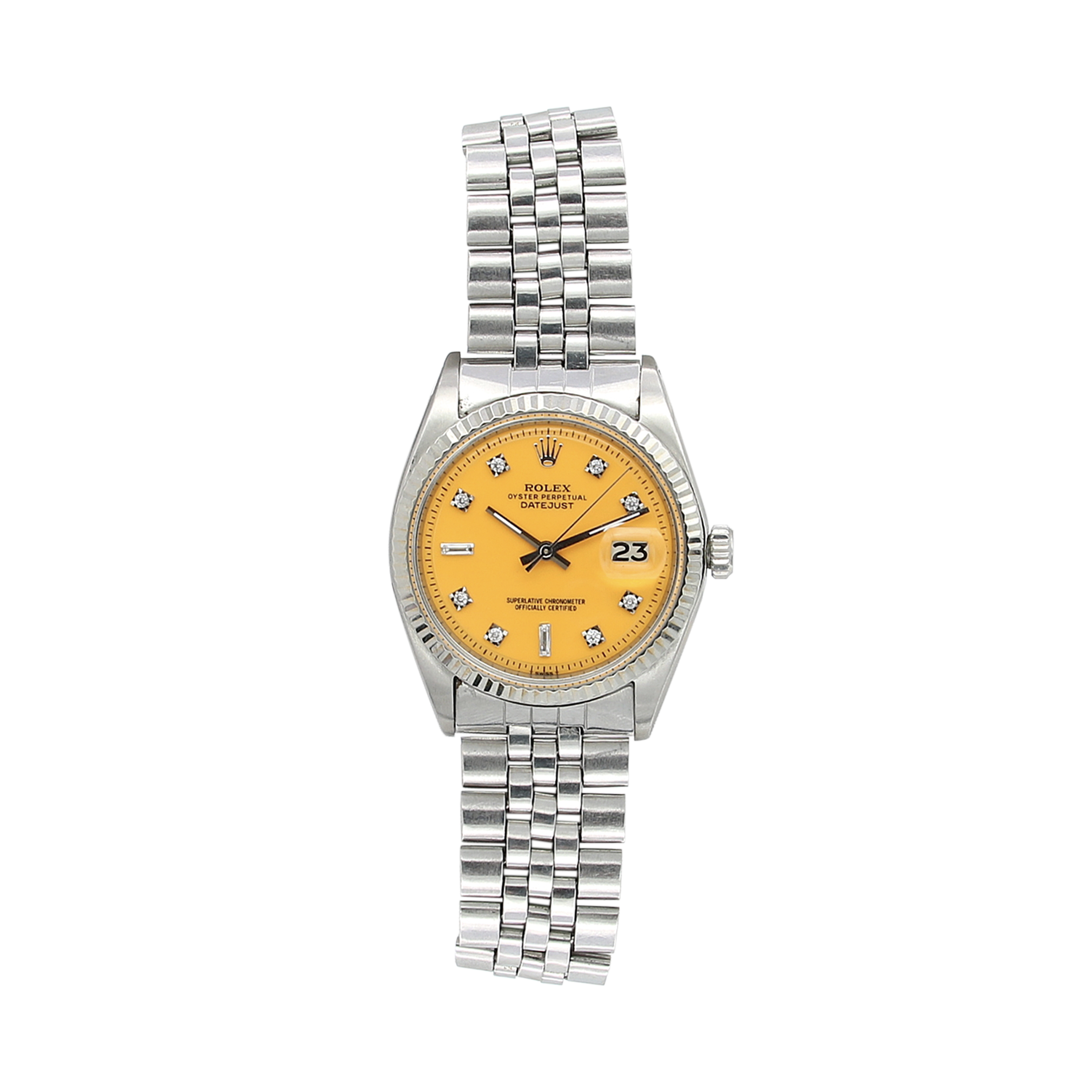 Rolex Datejust 36 ref. 1601 Yellow Dial with Zircons