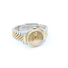 Load image into Gallery viewer, Rolex Datejust 36 ref. ref. 16233G Champagne Small Diamonds dial - Full set
