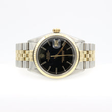 Load image into Gallery viewer, Datejust ref. 1600 Black Dial Steel/Gold Jubilee Bracelet
