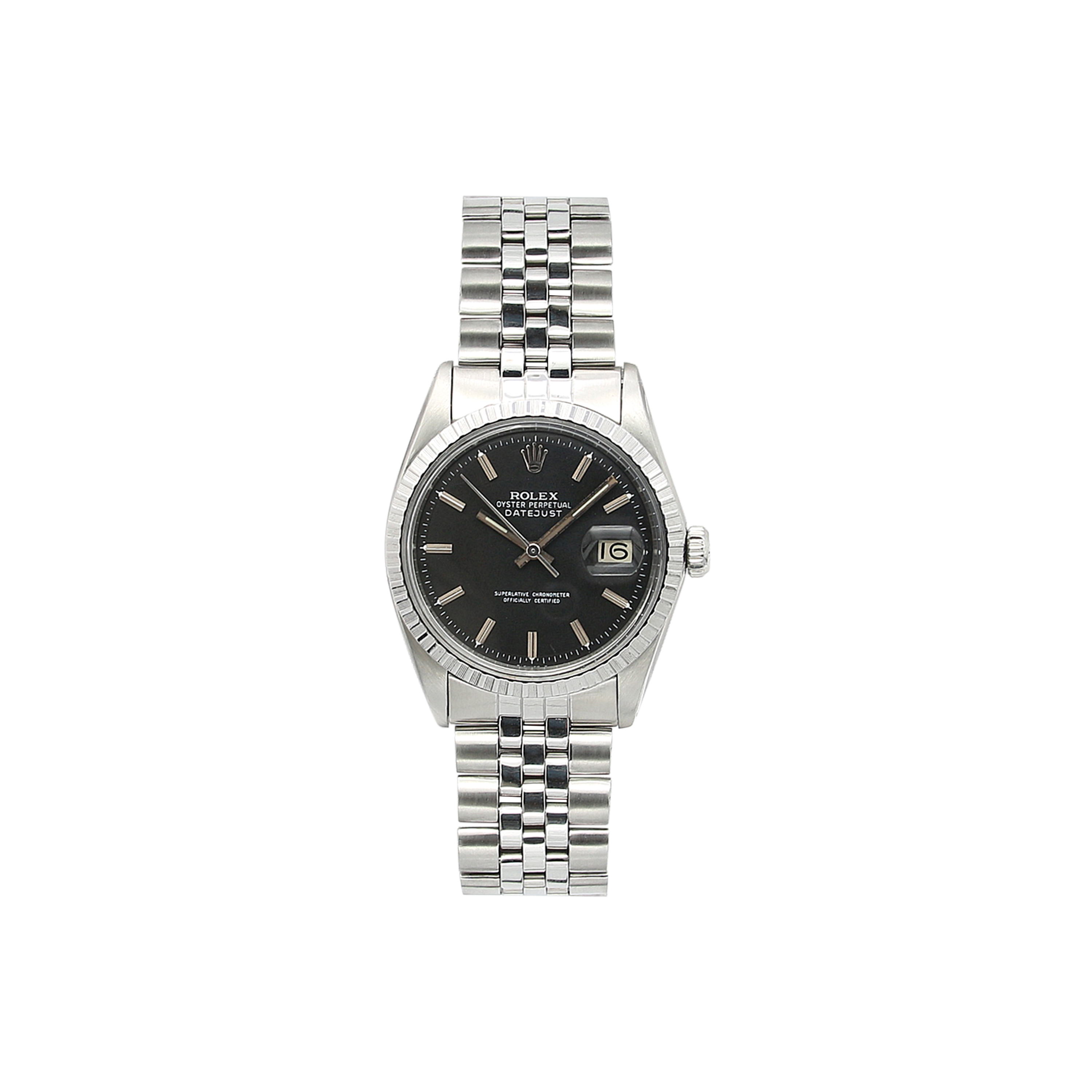 Rolex Datejust ref. 1603 - Steel Bezel - Black Matte dial (V I) - Jubilee Bracelet