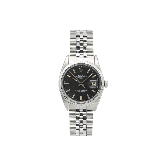 Rolex Datejust ref. 1603 - Steel Bezel - Black Matte dial (V I) - Jubilee Bracelet