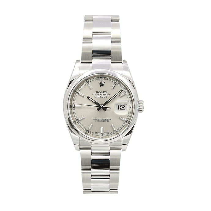 Rolex Datejust Silver Dial ref. 116200 Oyster bracelet with Warranty Rolex