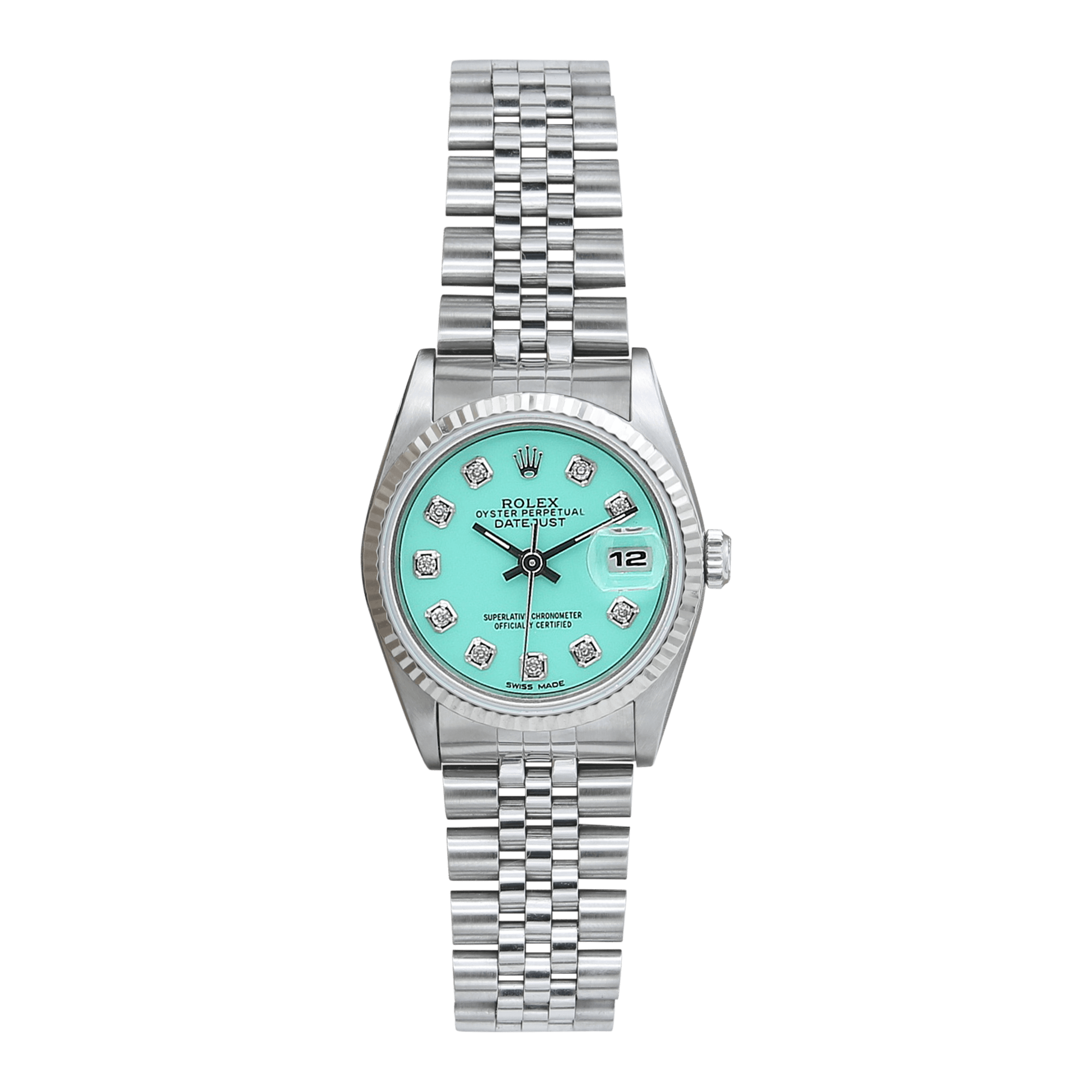 Rolex Datejust Lady ref. 69174 Jubilee bracelet Tiffany Dial with Zircons