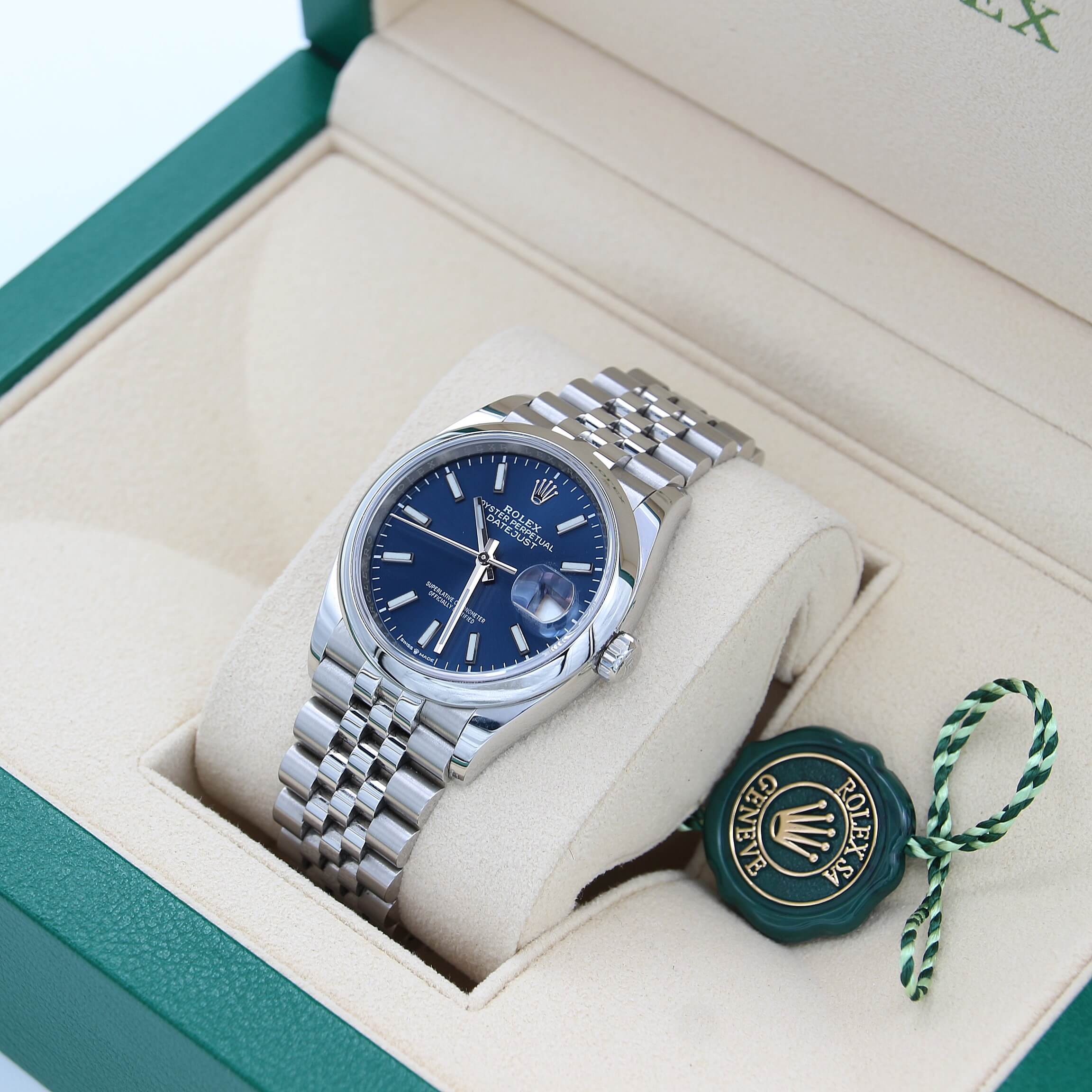 Rolex Datejust ref. 126200 Blue Dial Jubilee bracelet - Full Set