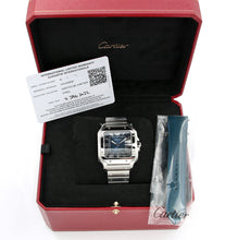 Załaduj obraz do przeglądarki galerii, Cartier Santos Blue Dial ref. WSSA0030 - Full set
