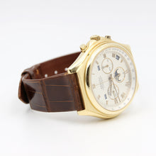Załaduj obraz do przeglądarki galerii, Zenith El Primero ref. 95.0102.418 Calendar Moon Phases L.E. 18k Gold with Leather strap
