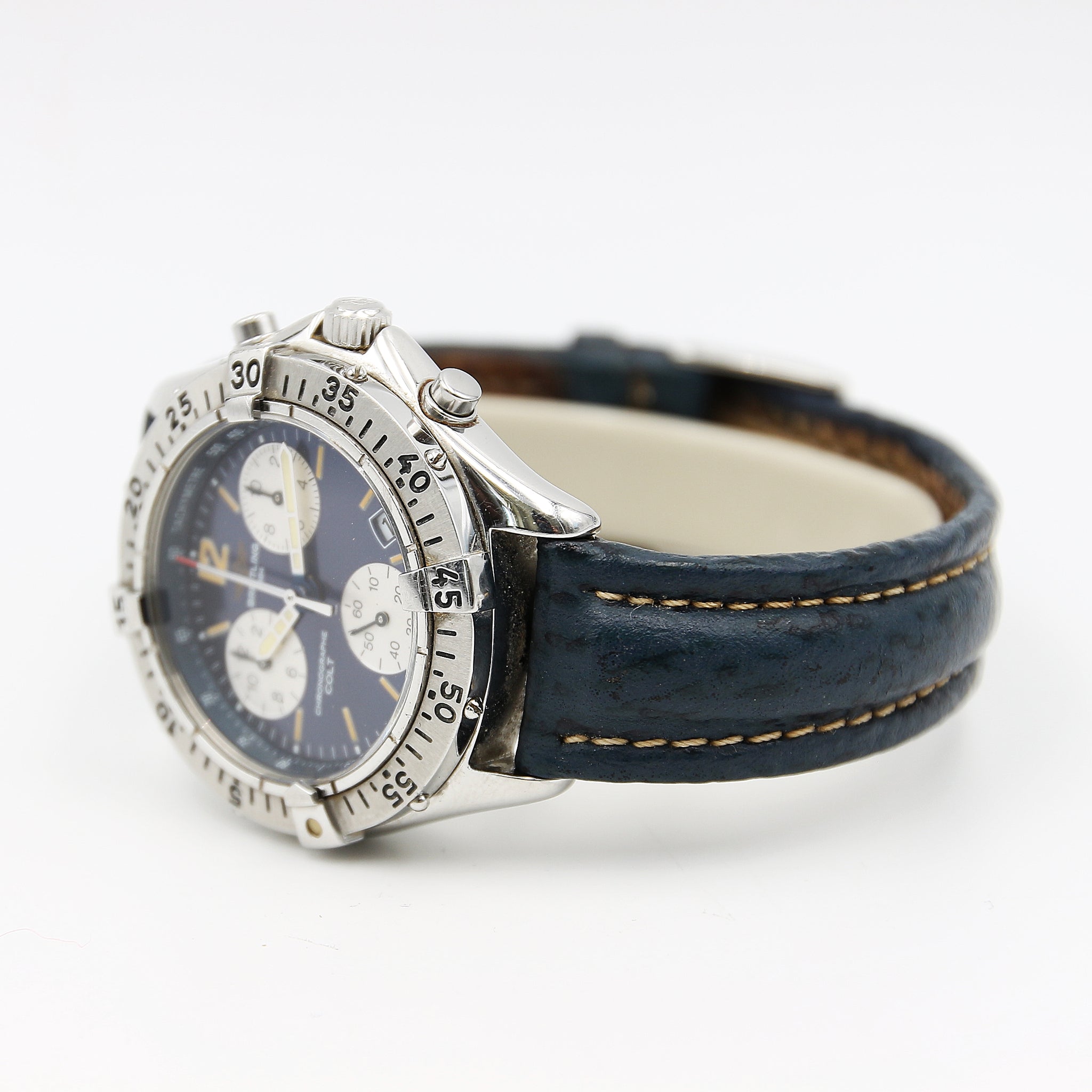 ブライトリング　クロノグラフ　A53035 Breitling Colt Chronograph ref. A53035 Leather Strap – Debonar
