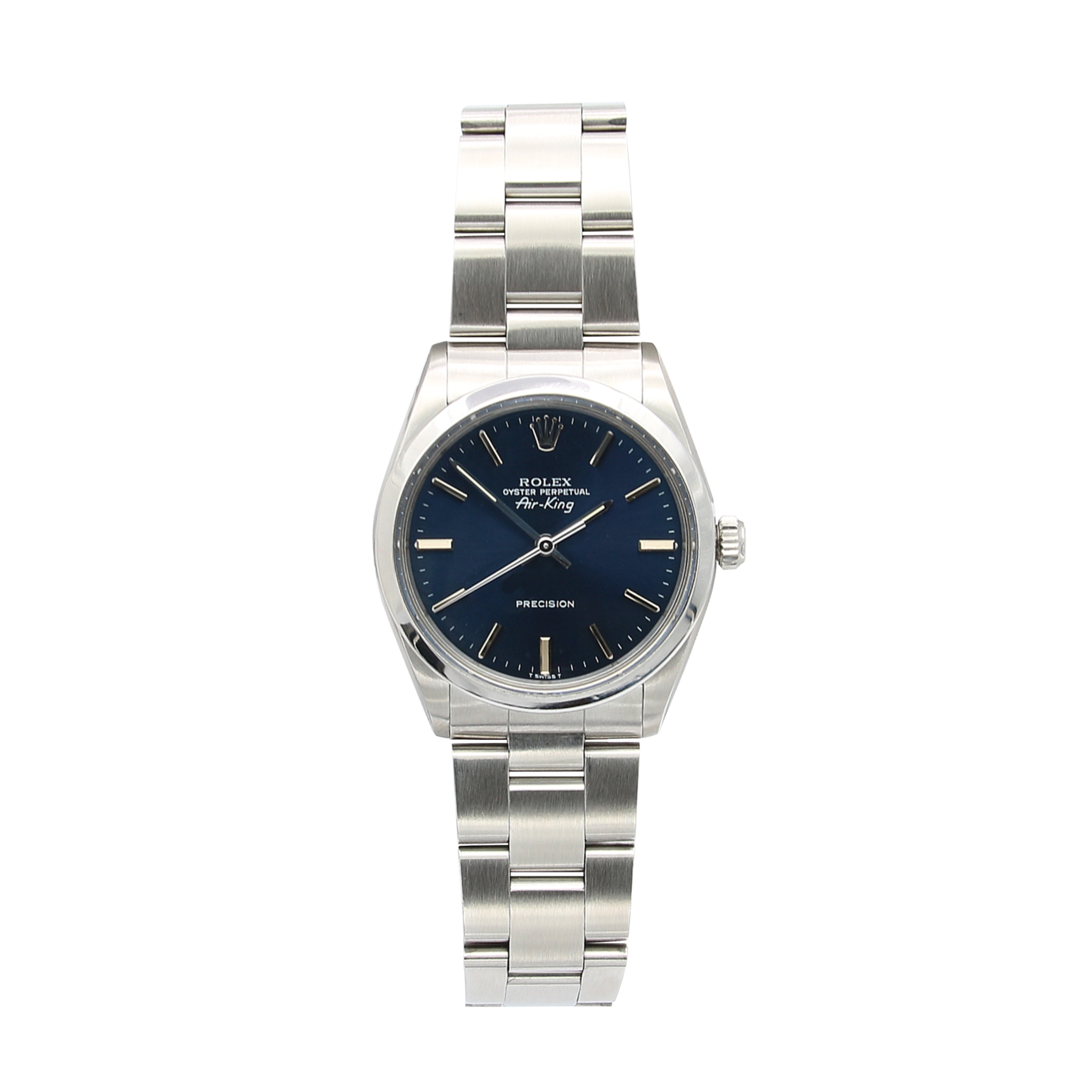 Rolex air king 5500 blue dial best sale