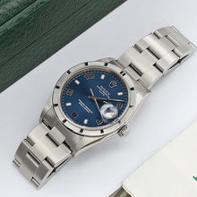 Load image into Gallery viewer, Rolex Oyster Perpetual Date ref. 15210 - Blue Arabic Dial - Full Set
