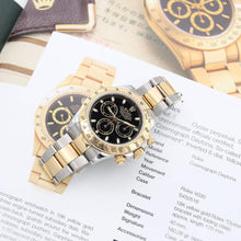Cargar imagen en el visor de la galería, Rolex Daytona ref. 116523 Steel/Gold Black Dial - Full Set Card Italy 2012
