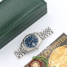 Load image into Gallery viewer, Rolex Datejust ref. 1603 - Steel Bezel - Blue Soleil dial (V I) - Jubilee Bracelet
