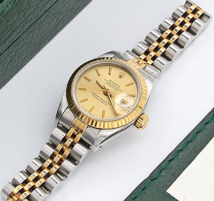 Rolex Datejust Lady ref. 69173 Steel/Gold - Champagne Dial - Full Set
