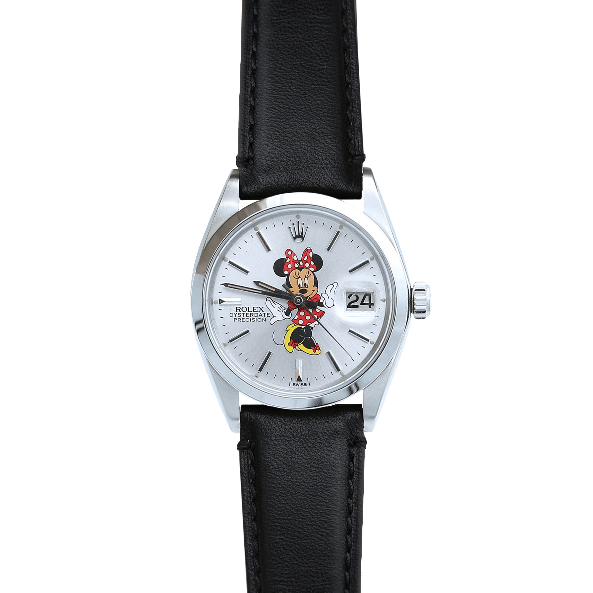 Rolex Precision Date ref 6694  Minnie Mouse Dial Leather Strap