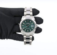 Carica l'immagine nel visualizzatore di Gallery, Rolex Datejust ref. 126300 Green Dial Oyster bracelet - Full Set
