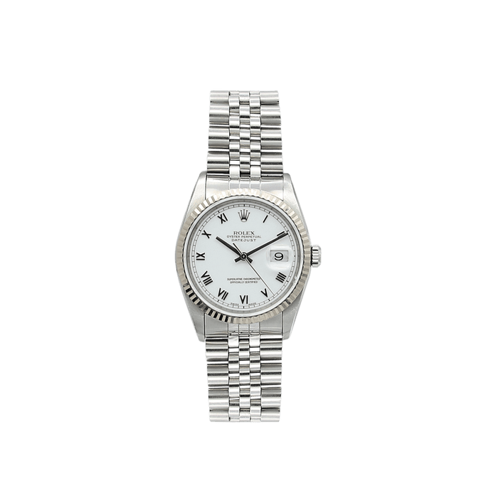 Rolex Datejust 36 ref. 16234 White Roman (Small) Dial - Full Set