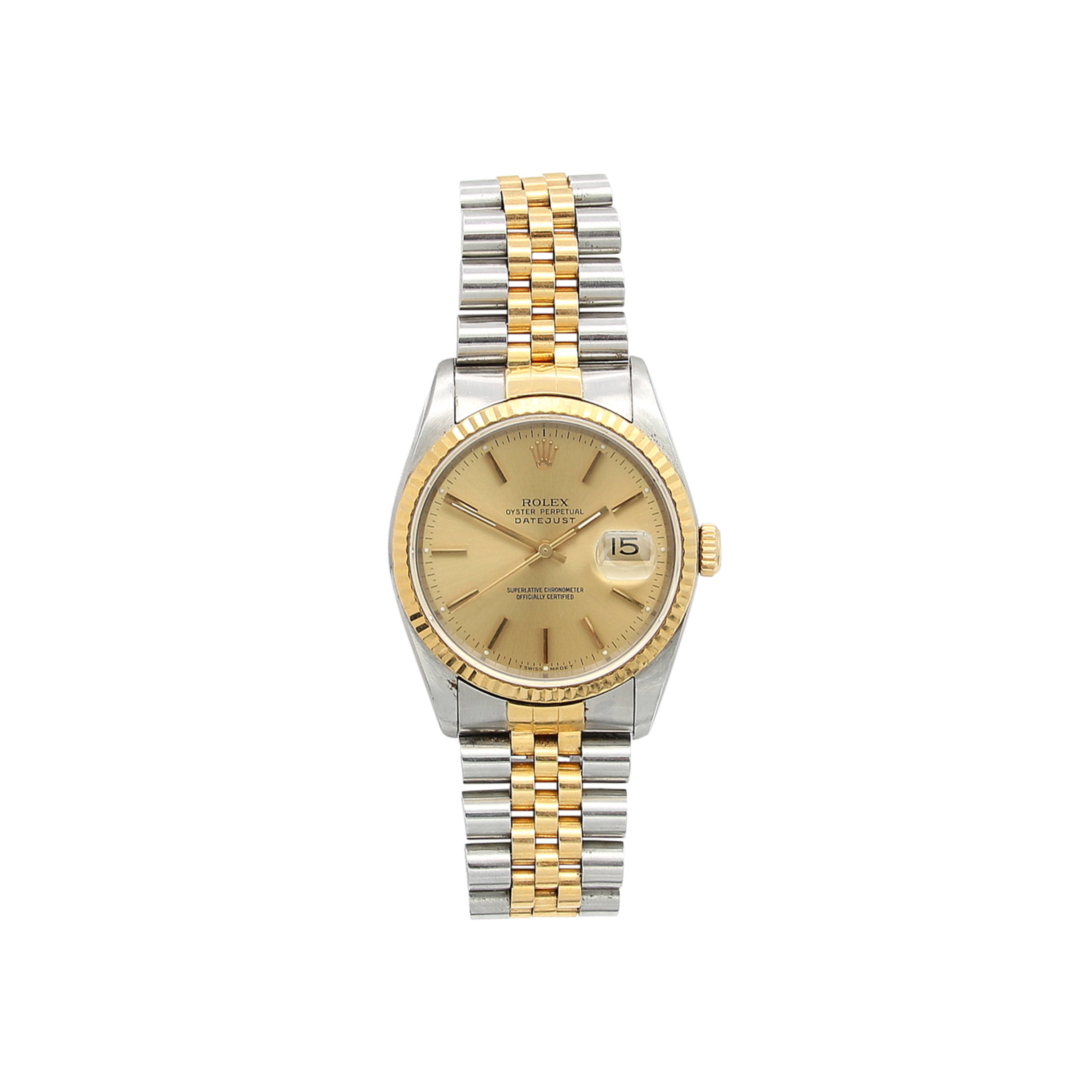 Rolex Datejust 36 ref. 16233 Champagne dial - Jubilee Bracelet - Full Set