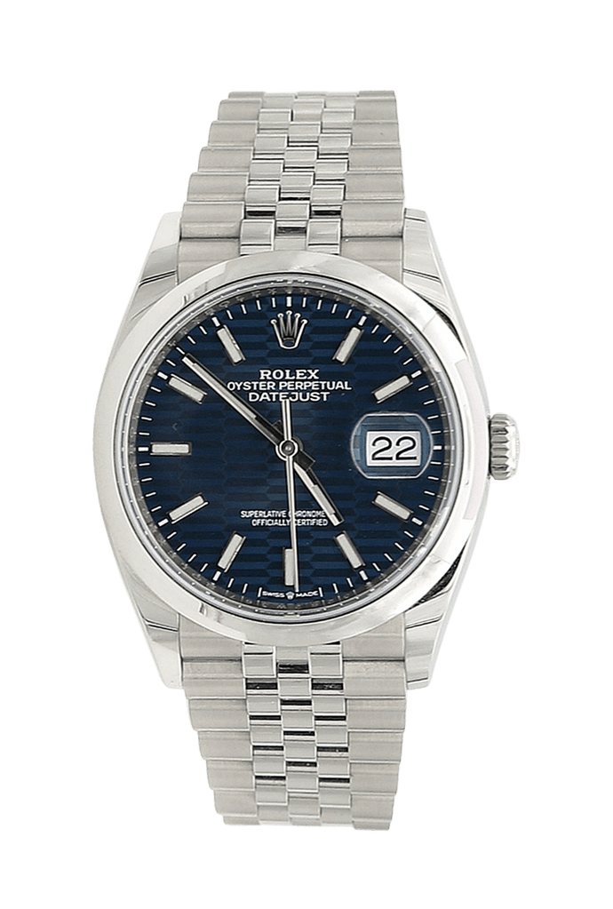 Rolex Datejust ref. 126200 Blue Motif Dial Jubilee bracelet - Full Set