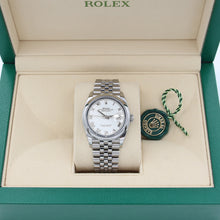 Load image into Gallery viewer, Rolex Datejust 36 126200 White Roman Dial Jubilee bracelet with Card

