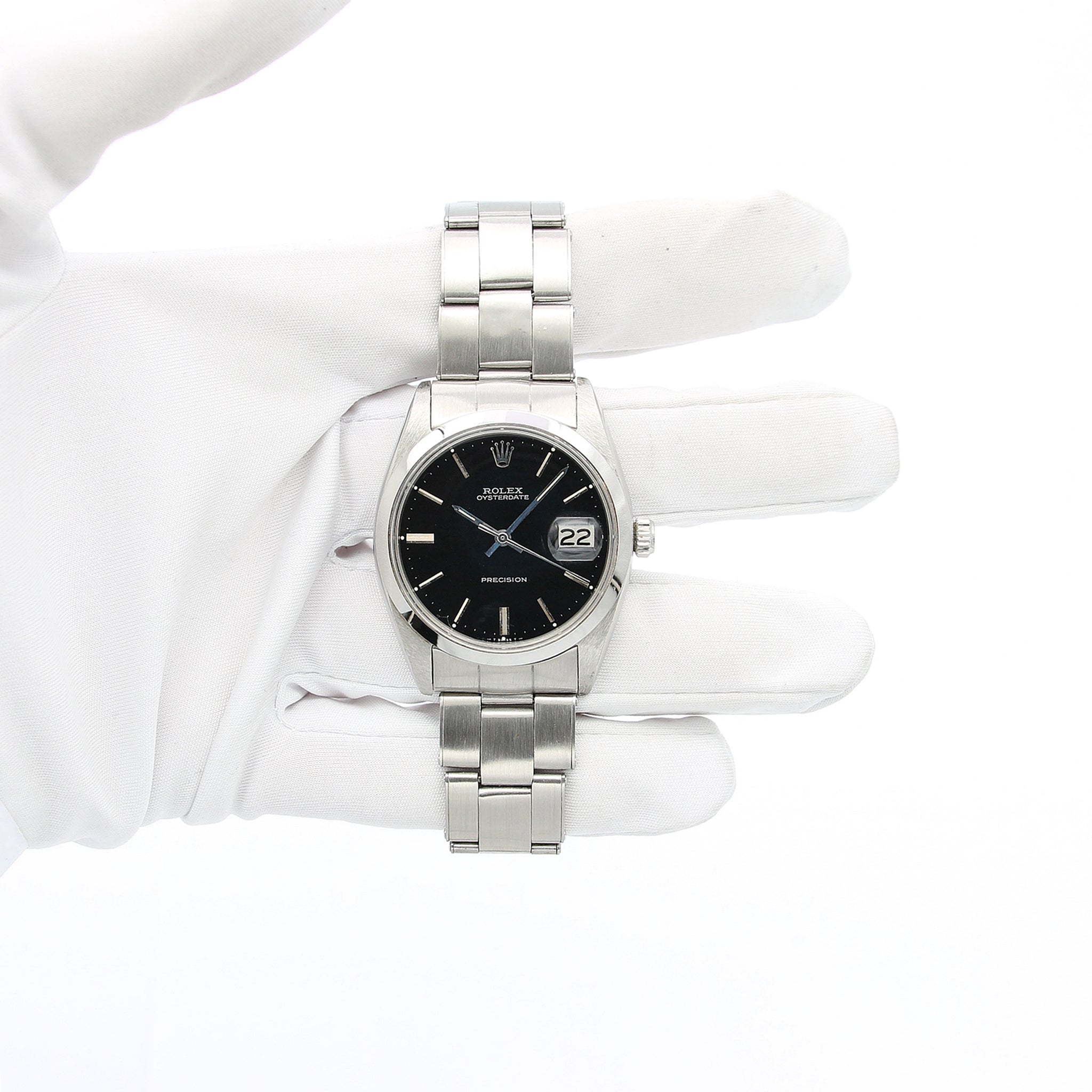 Rolex Precision Date ref. 6694 Black Dial Rivet bracelet – Debonar