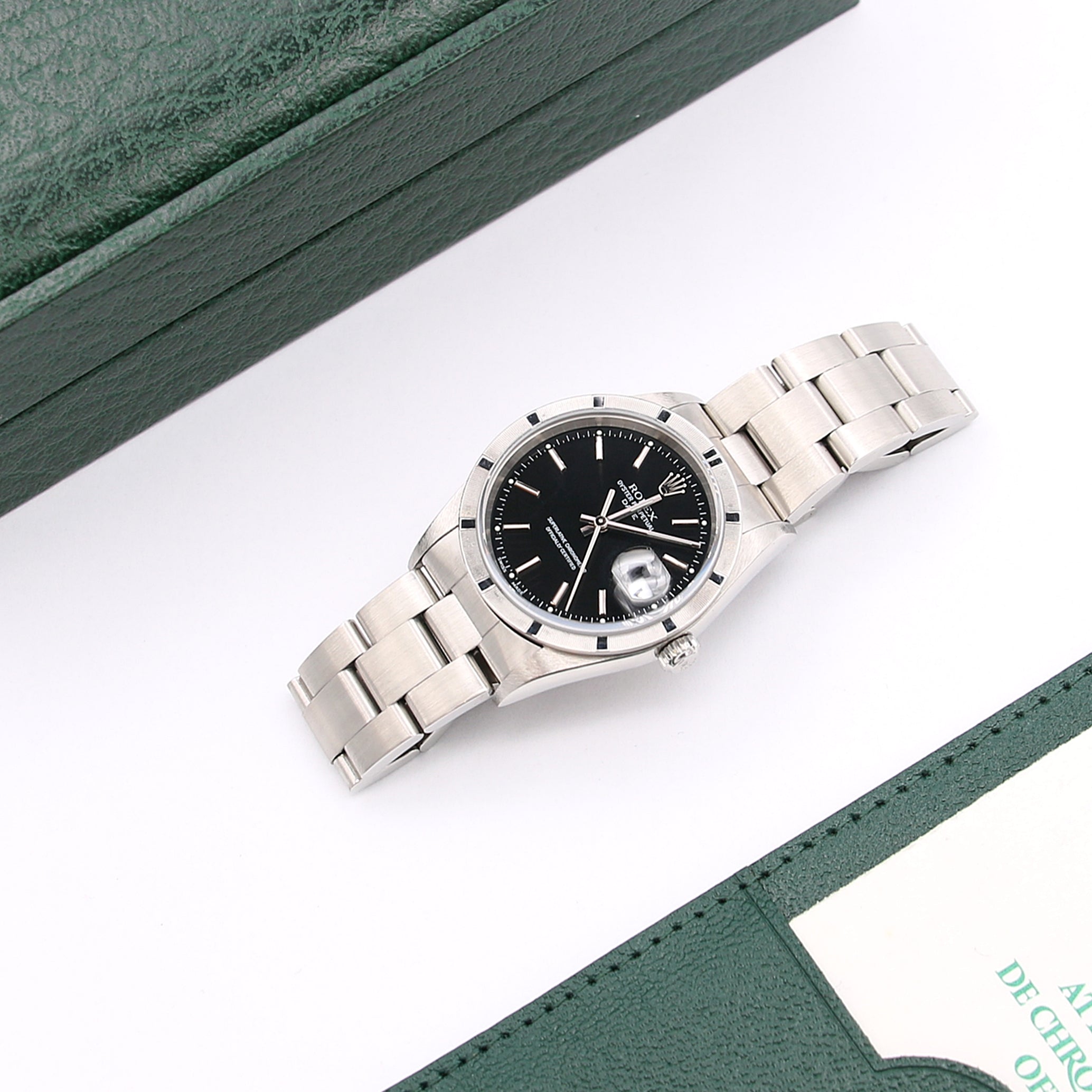 Rolex Oyster Perpetual Date ref. 15210 Black dial - Full Set