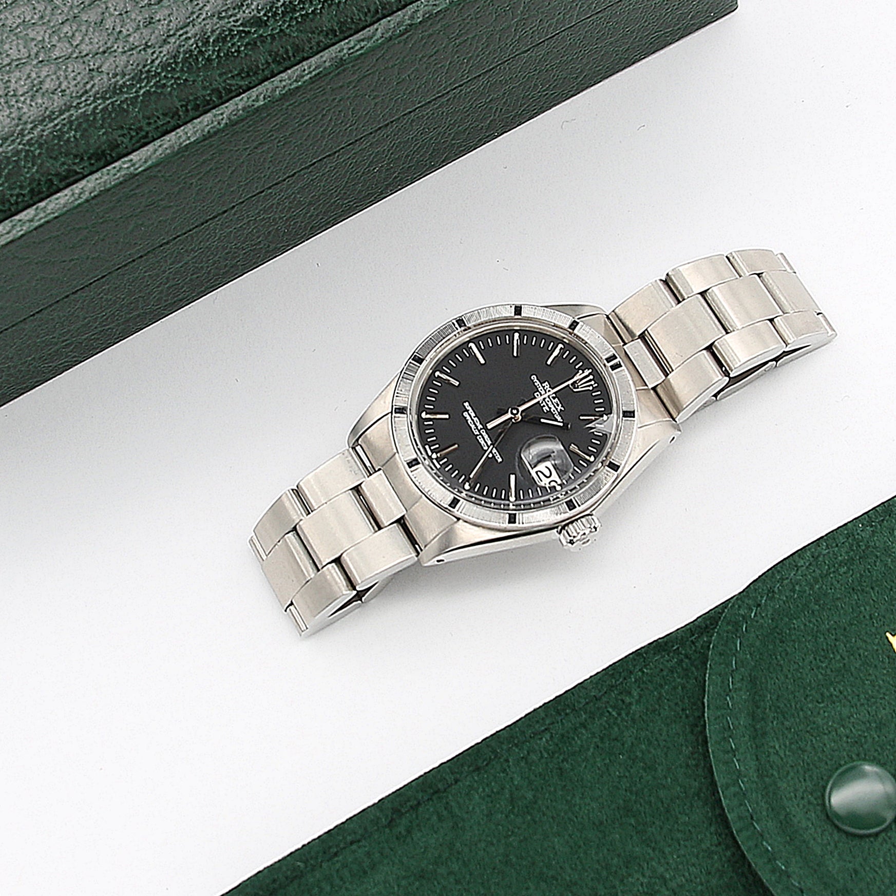 George Bernard se tv Søndag Rolex Oyster Perpetual Date ref. 1501 34mm - Black Dial - Oyster brace –  Debonar Watches Sp. z o.o