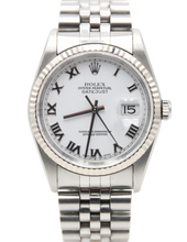 Load image into Gallery viewer, Rolex Datejust ref. 16234 White Roman Dial with Jubilee Bracelet - Debonar Watches - Watch - Debonar Watches
