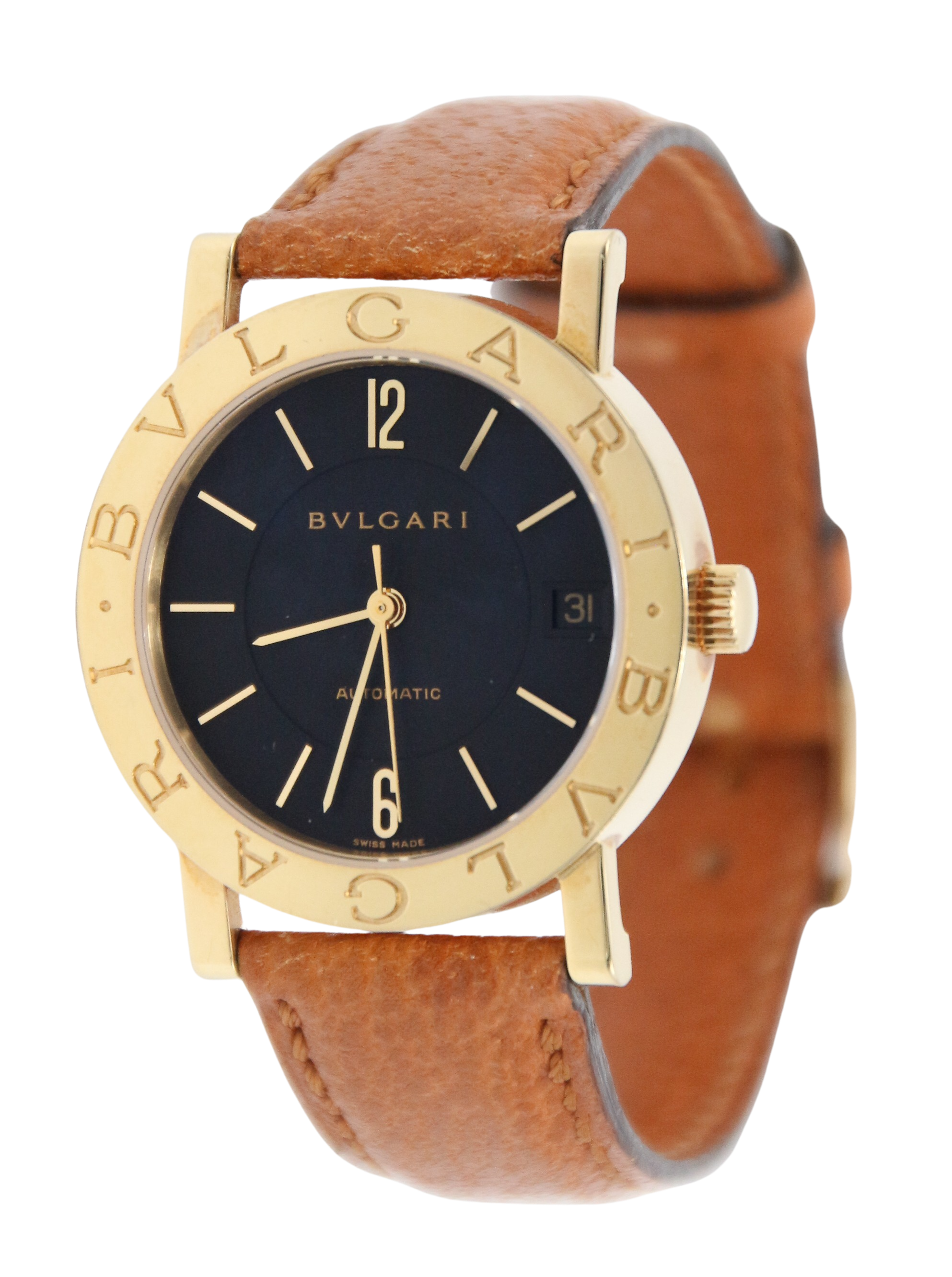 Bulgari Classic 18k Yellow Gold ref. BB 33 GL with Leather Strap - Debonar - Finest Watches - Watch - Debonar Watches