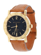 Załaduj obraz do przeglądarki galerii, Bulgari Classic 18k Yellow Gold ref. BB 33 GL with Leather Strap - Debonar - Finest Watches - Watch - Debonar Watches
