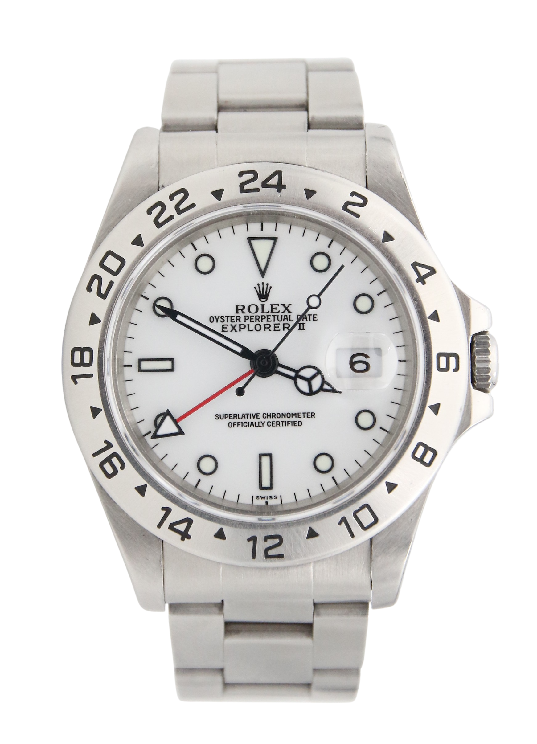 Rolex explorer ii 16570 white best sale dial