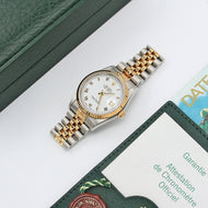 Rolex Datejust 36 ref. 16233 White Roman dial - Full Set
