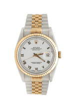 Load image into Gallery viewer, Rolex Datejust ref. 16233 Steel/Gold - White Roman dial Jubilee - Full Set
