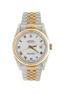 Rolex Datejust ref. 16233 Steel/Gold - White Roman dial Jubilee - Full Set
