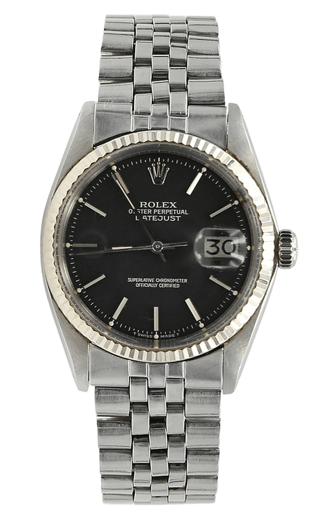 Rolex Datejust ref. 1601 Black Dial Jubilee Bracelet Debonar