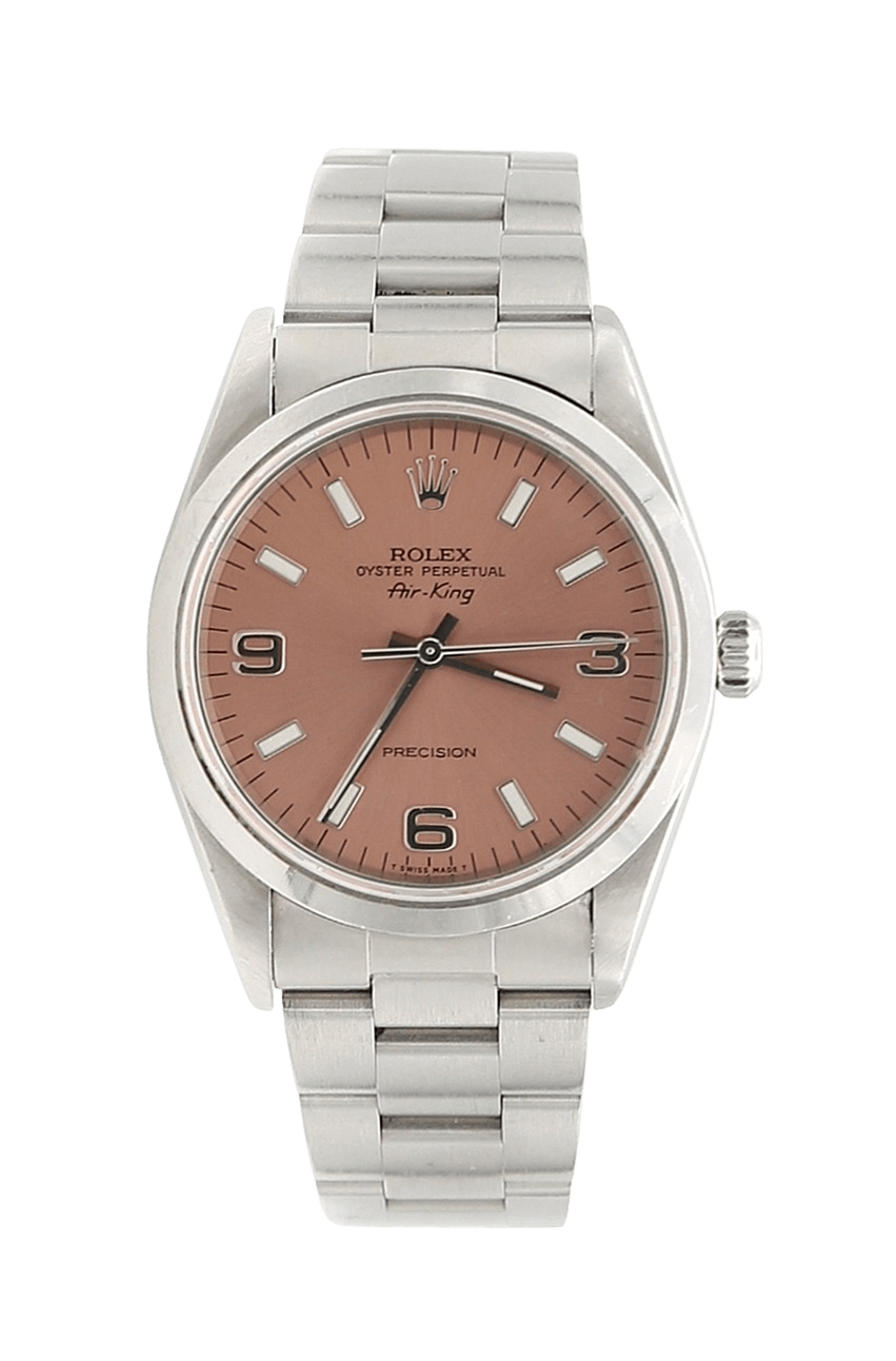 Rolex Air King ref. 14000 Salmon Dial 3 6 9 Full Set