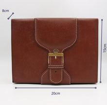 Cargar imagen en el visor de la galería, Buy Online Rolex Watch Box | Vintage Box Brown Leather &quot;Buckle&quot; 71.00.01
