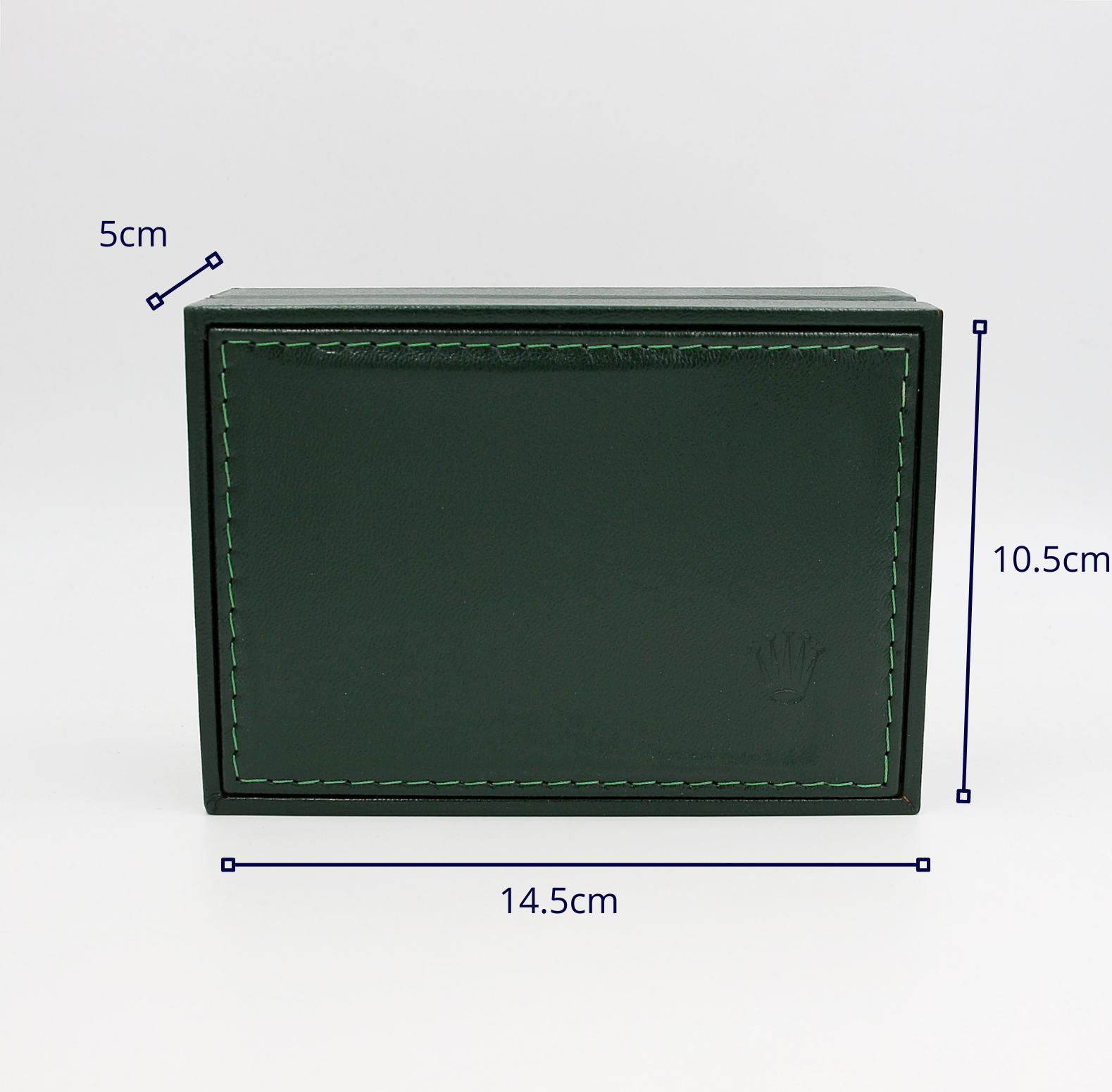 Rolex Watch Box | Vintage Box Men Green with light green stitching