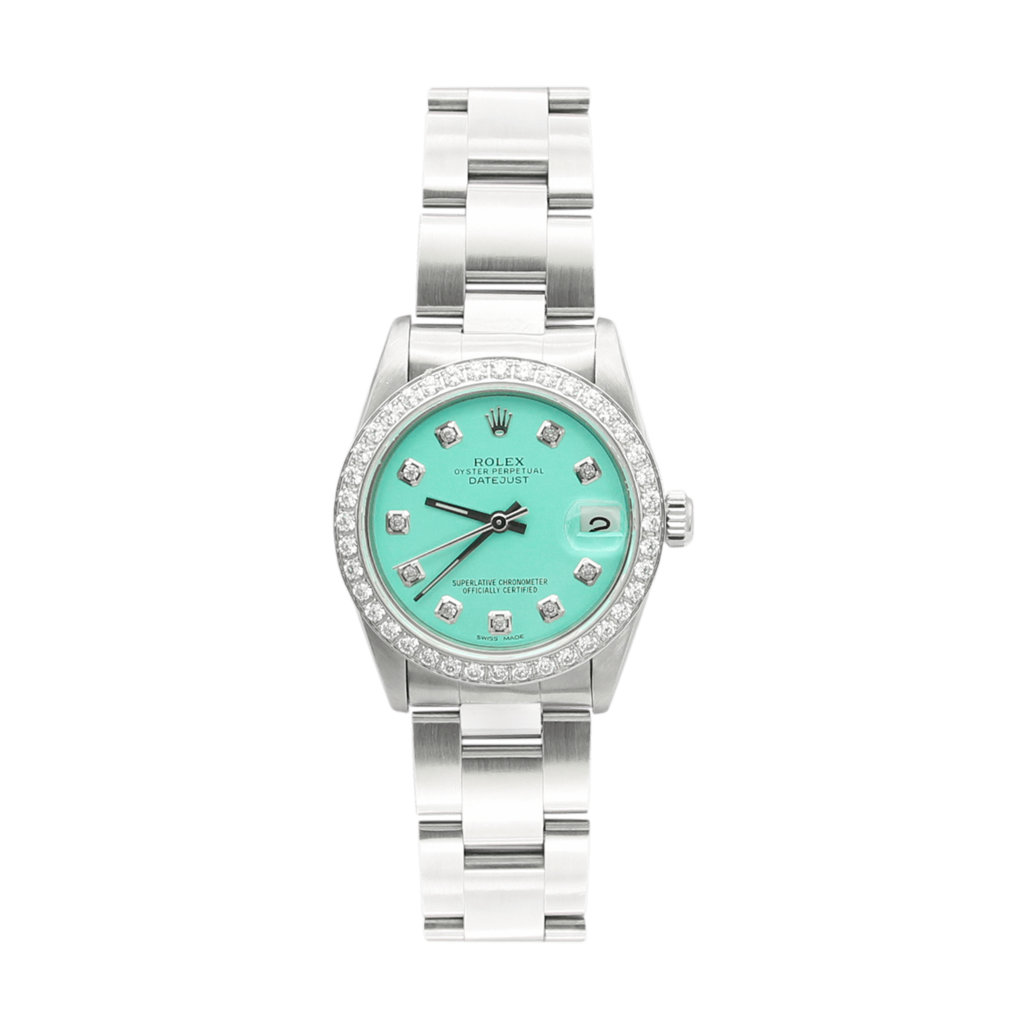Rolex Datejust Mid Size ref. 68240 Tiffany Dial Oyster Bracelet
